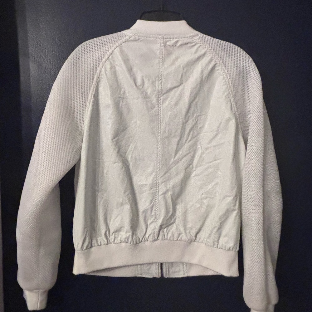 William Rast White Zip Up Bomber Jacket Size SP Streetwear - Picture 9 of 13